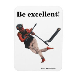 Kobold Scooter Tricks Fantasy Art Flexible Magnet