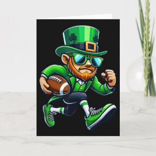 Kobold spielt Fußball St. Patricks Day Sport Herre Karte