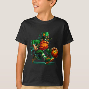 Kobold spielt Skelett St. Patrick's Day Jungen Män T-Shirt