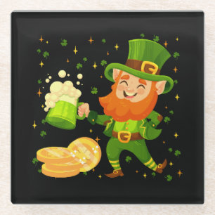 Kobold trinkt Bier St. Patrick's Day Glasuntersetzer
