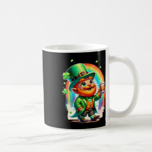 Kobold trinkt Kaffee Irischer St. Patrick's Day  Kaffeetasse