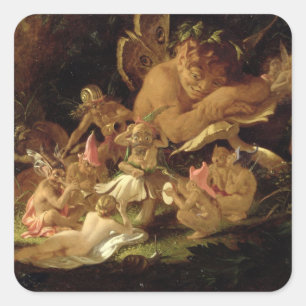 Kobold und Feen, von 'einem Dream der Quadratischer Aufkleber