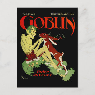 Kobold und Kaninchen Postkarte