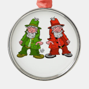 Kobold-Weihnachtsverzierungen Silbernes Ornament