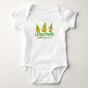 Kobolde haben mich dazu gebracht Lustiges St. Patr Baby Strampler