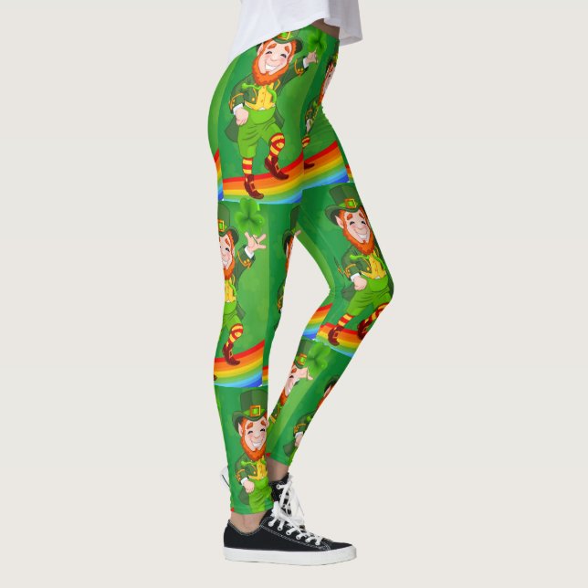 Kobolde & Kleeblatts St Patrick's Day Rainbow Leggings (Rechts)