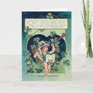 Koboldharfe Shamrock Horn Karte