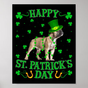 Koboldhut Französische Bulldogge St. Patrick's Day Poster