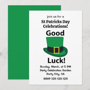 Koboldhut Glück St. Patricks Day Einladung