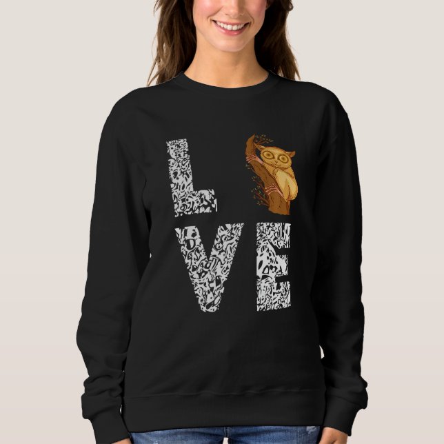Koboldliebe Leopard Philippinen Tier Kobold Affe Sweatshirt (Vorderseite)