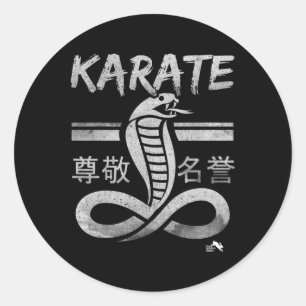Kobra Karate Kampfsport Runder Aufkleber