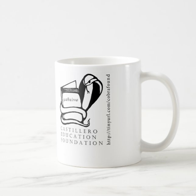 Kobra-Tasse - klassisches Weiß Kaffeetasse (Rechts)