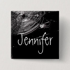 Kobrenne und weiße Spinnen Button