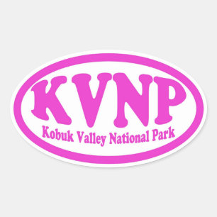 Kobuk Valley National Park rosa ovaler Aufkleber