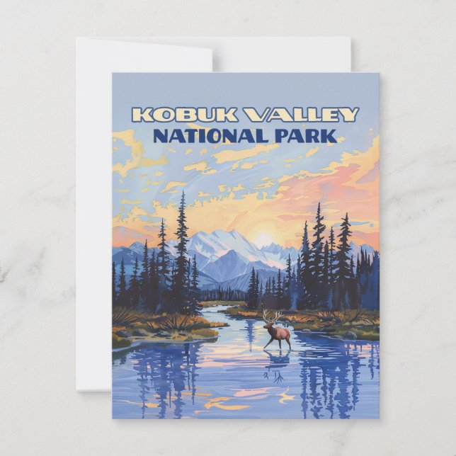 Kobuk Valley Nationalpark Alaska Karibikkarte (Vorderseite)