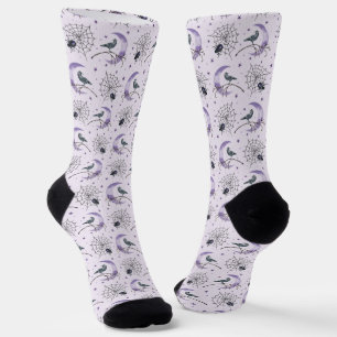 Kobweb Crow Halloween Socken