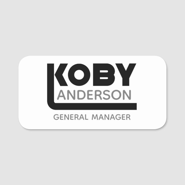 Koby Name Tag Namensschild (Vorderseite)