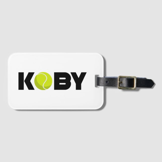 Koby Tennis Gepäckanhänger (Vorderseite (Horizontal))