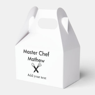 Koch-Bäckerei-Meister Koch hinzufügen Textname Cut Geschenkschachtel