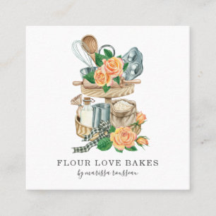 Koch Baker Baker Bakers Quadratische Visitenkarte