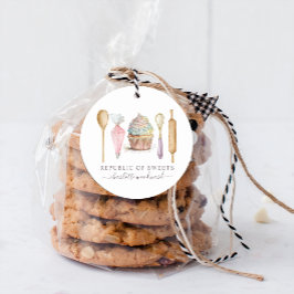 Koch Baker's Utensils Cupcake Bäckerei Konditorei Runder Aufkleber