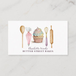 Koch Baker's Utensils Cupcake Bäckerei Konditorei Visitenkarte
