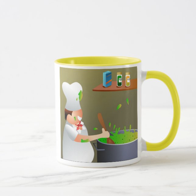 Koch bei der Arbeit Tasse (Rechts)