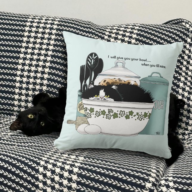 Koch Cat Blue Kissen (Von Creator hochgeladen)