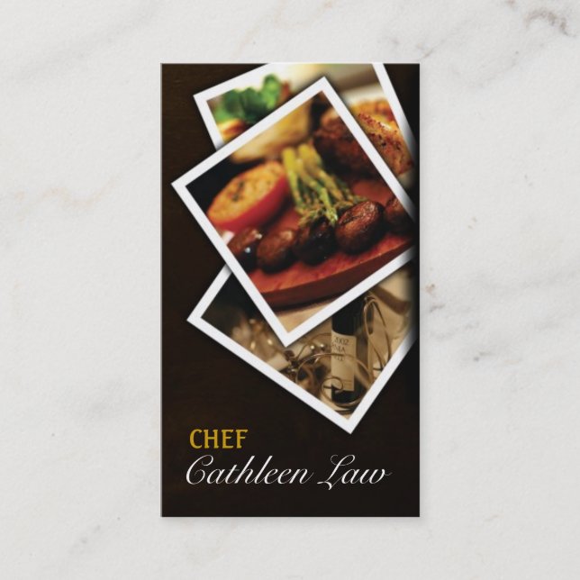 Koch, Catering, Küche, Restaurant, Visitenkarte (Vorderseite)