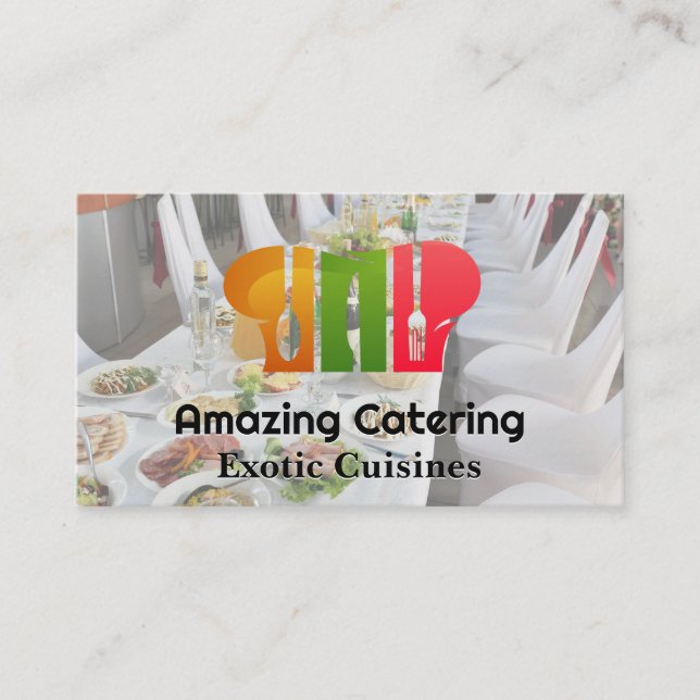 Koch-Catering-Logo | Banketteinstellung Visitenkarte (Vorderseite)