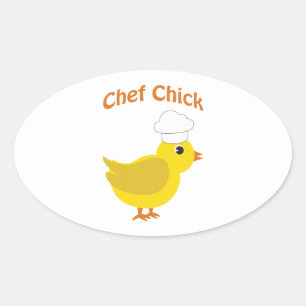 Koch Chick Ovaler Aufkleber