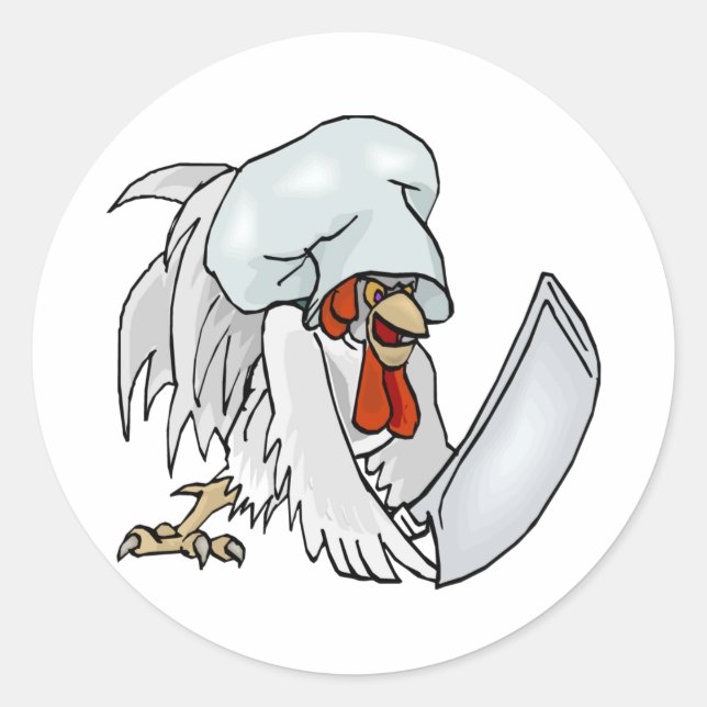 Koch Chicken Runder Aufkleber (Vorderseite)