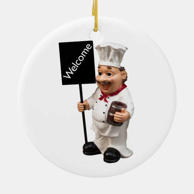 Koch Cook - WELCOME Menükarte Keramik Ornament (Hinten)