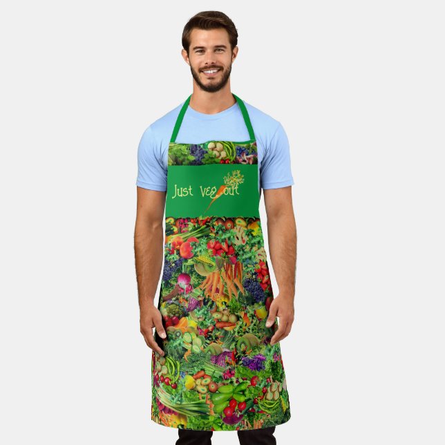 Koch-Cookout-Gemüse Schürze (Getragen)
