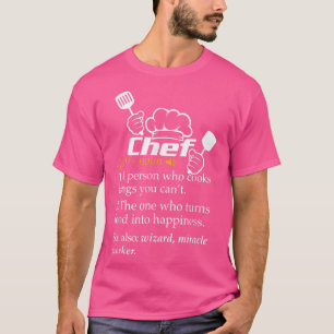 Koch Definition Funny Line Sprichwort Koch Kochen  T-Shirt