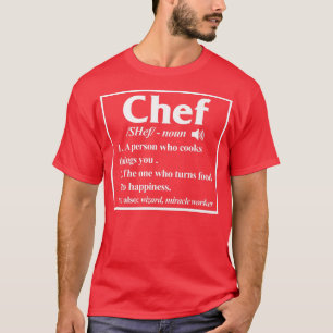 Koch Definition Koch Kochen Küche Lebensmittelhers T-Shirt