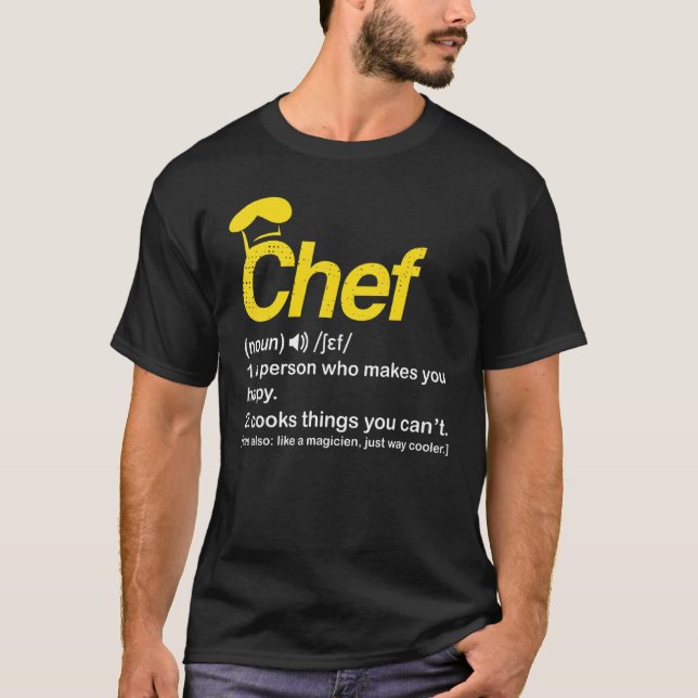 Koch Definition Witziger Koch Kochen für Köche T-Shirt (Vorderseite)