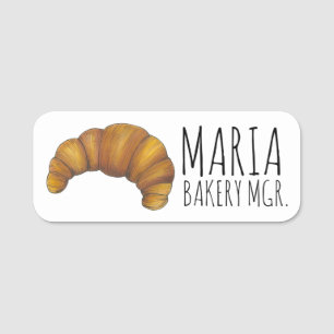 Koch der Backbäckerei "Flaky French Croissant" Namensschild