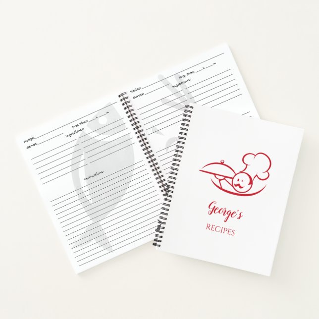 Koch Design Personalisierte Spiralrezeptur Buch (Innenseite)