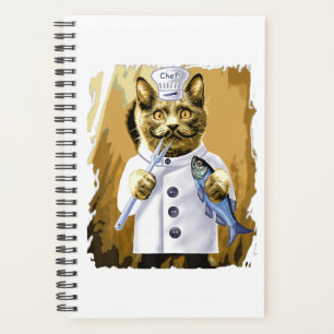 Koch Funny Cat Kulinarisches Cooking Guru Küche Planer