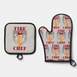 Koch Funny Cooking Time Cartoon Slogan Ofenhandschuh & Topflappen-Set