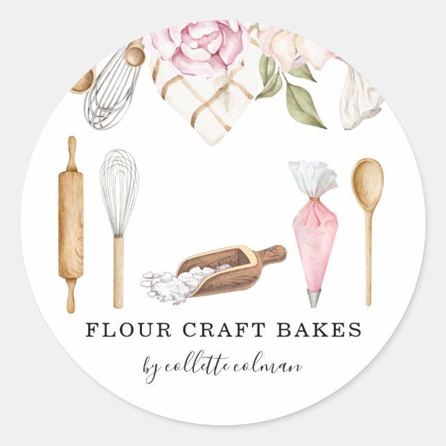 Koch für Bäckereien Runder Aufkleber (Vorderseite)