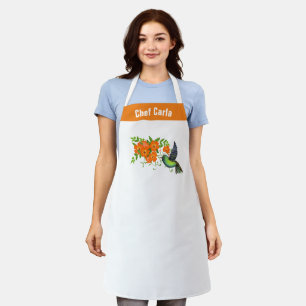 Koch für Floral Humming Bird Baker Schürze