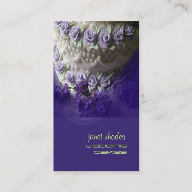 Koch für Hochzeitstorten Visitenkarte (Vorderseite)