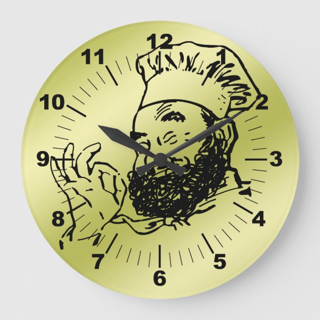 Koch genehmigen große wanduhr (Vorderseite)