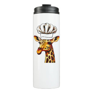 Koch Giraffe - Niedliche Giraffe in einem Koch-Hut Thermosbecher