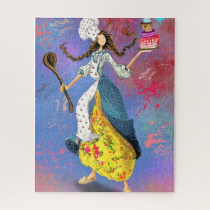 Koch Girl Fantasy Jigsaw Puzzle Malerei