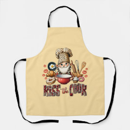 Koch Gnome Leopard Druckkuss Koch Schürze