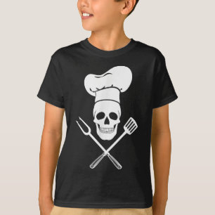 Koch Hat Cook Skull Kitchen Grillen Barbecue Tools T-Shirt