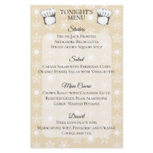 Koch hat Schneeflocken Weihnachtsmenü